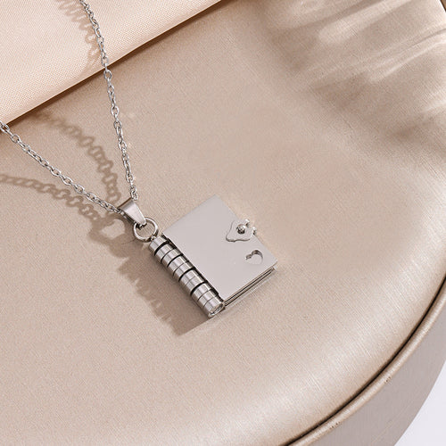 Pagelace Book Pendant Necklace